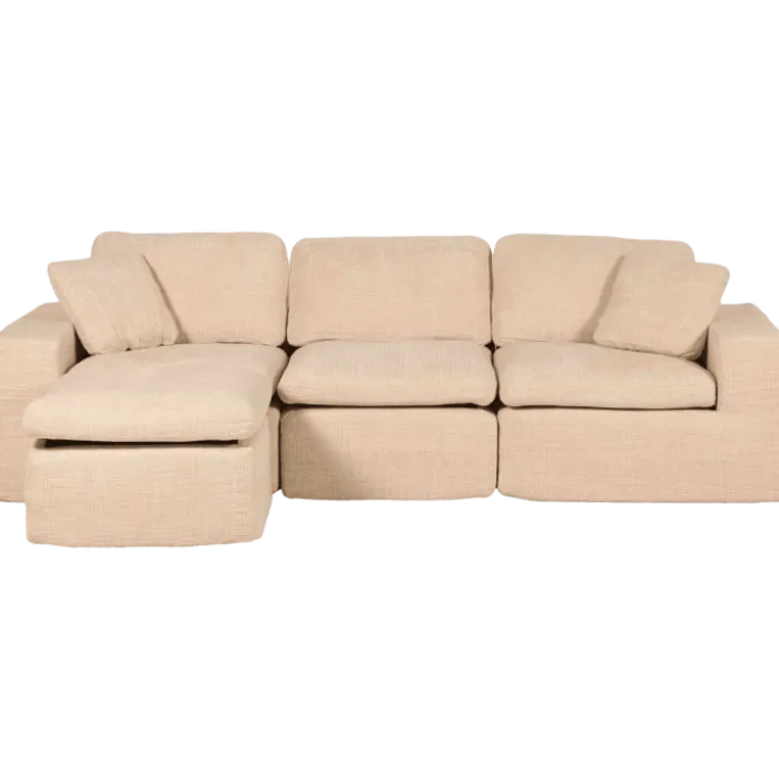 Canapé 3 places avec pouf Selena compressé