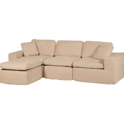 Canapé 3 places avec pouf Selena compressé