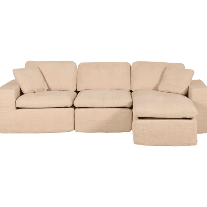 Canapé 3 places avec pouf Selena compressé