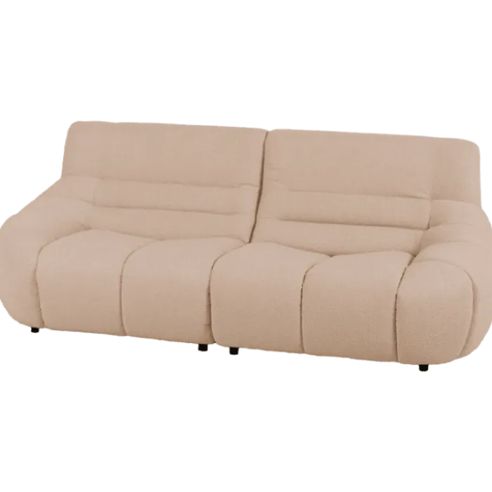 Canapé 3 places en tissu bouclé beige LOUA 2225