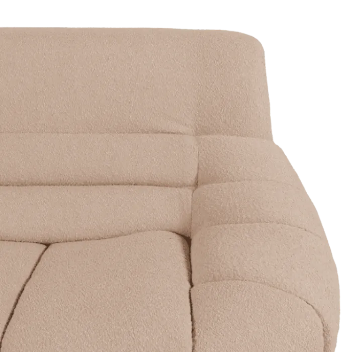 Canapé 3 places en tissu bouclé beige LOUA 2225