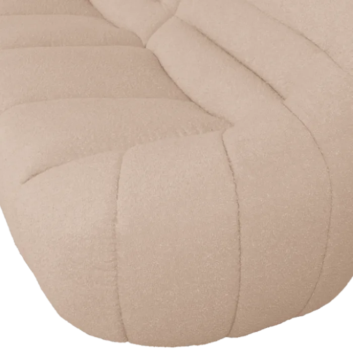 Canapé 3 places en tissu bouclé beige LOUA 2225
