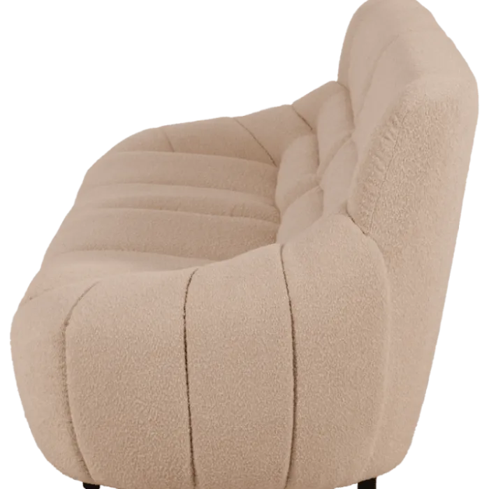 Canapé 3 places en tissu bouclé beige LOUA 2225