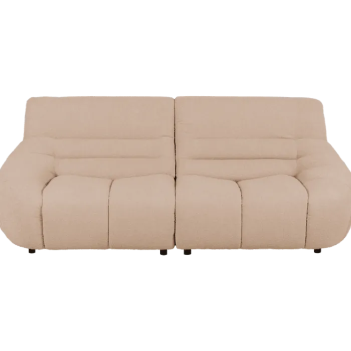 Canapé 3 places en tissu bouclé beige LOUA 2225