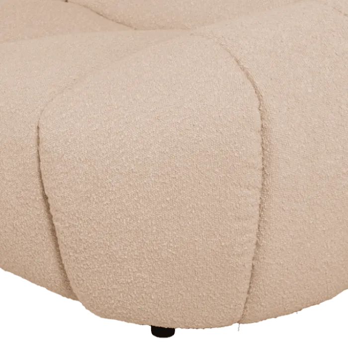 Canapé 2 places en tissu bouclé beige LOUA 2225