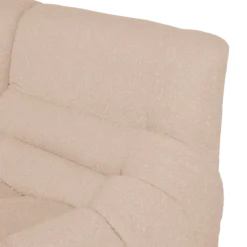 Canapé 2 places en tissu bouclé beige LOUA 2225
