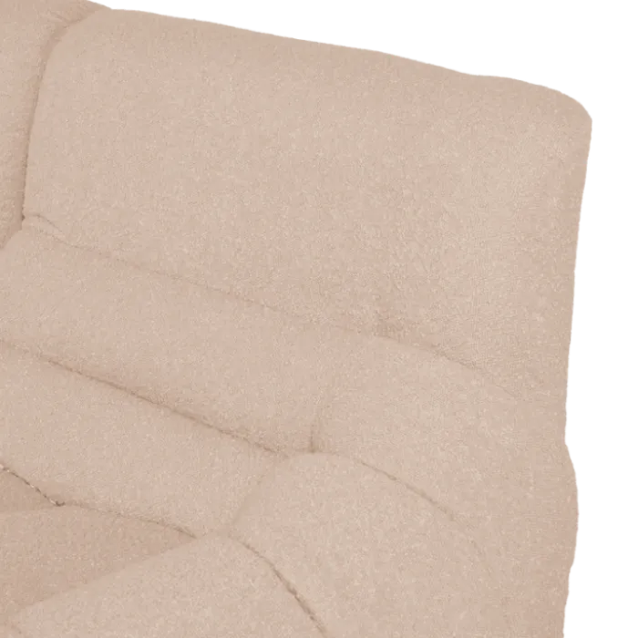 Canapé 2 places en tissu bouclé beige LOUA 2225