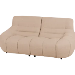 Canapé 2 places en tissu bouclé beige LOUA 2225