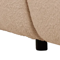 Canapé 2 places en tissu bouclé beige LOUA 2225