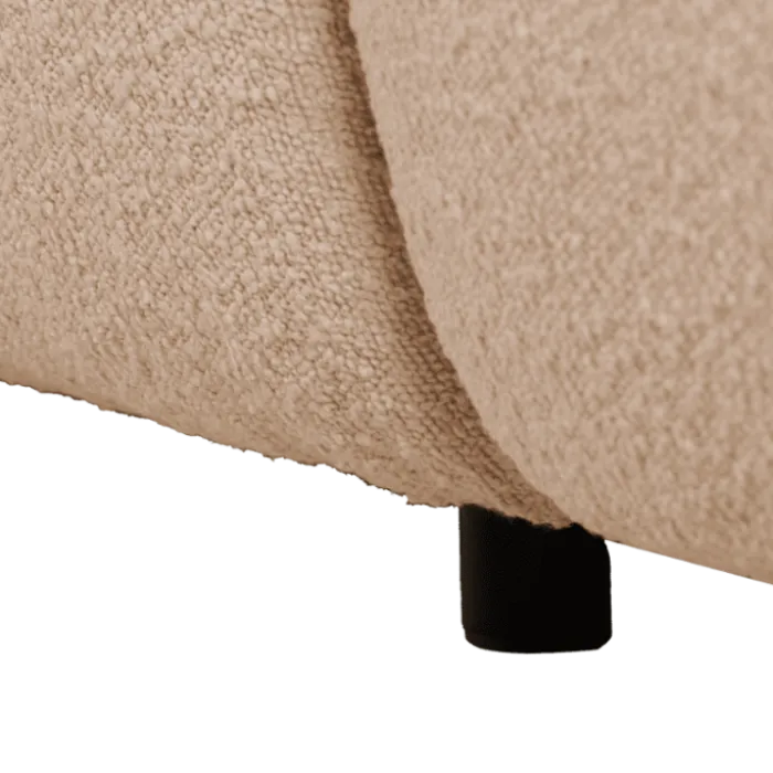 Canapé 2 places en tissu bouclé beige LOUA 2225