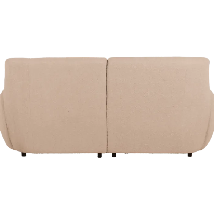 Canapé 2 places en tissu bouclé beige LOUA 2225