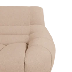 Canapé 2 places en tissu bouclé beige LOUA 2225