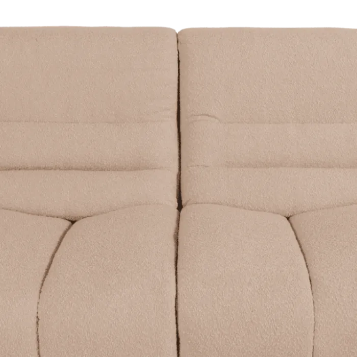 Canapé 2 places en tissu bouclé beige LOUA 2225
