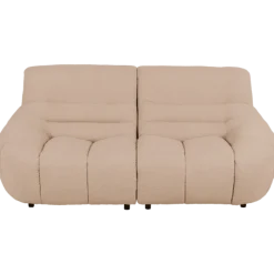 Canapé 2 places en tissu bouclé beige LOUA 2225