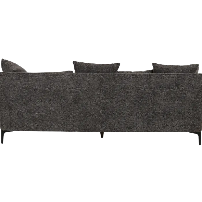 Canapé 3 places + pouf Umar gris foncé