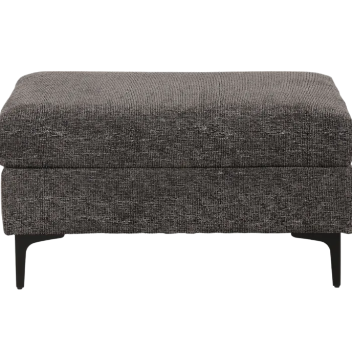 Canapé 3 places + pouf Umar gris foncé
