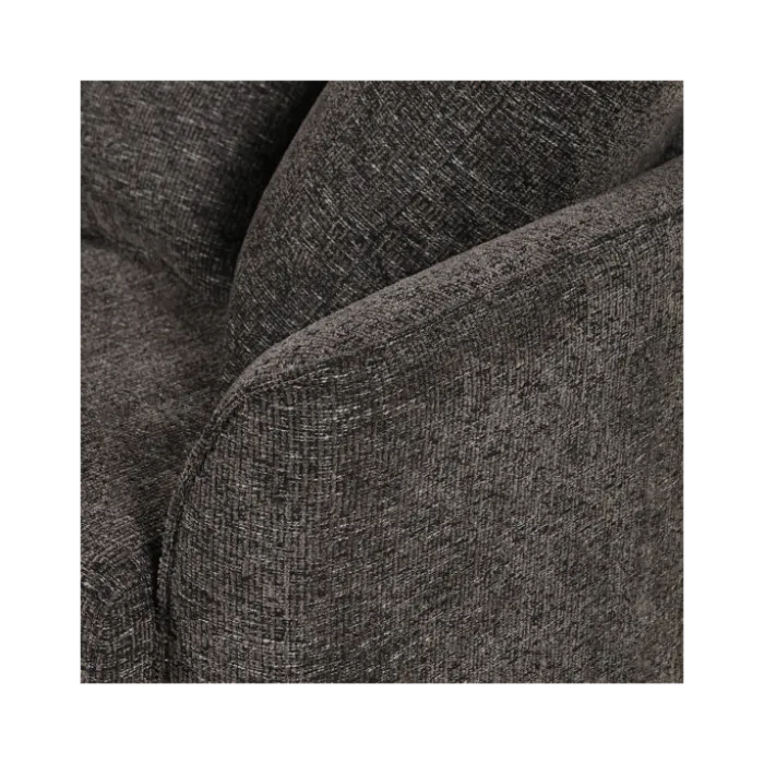 Canapé 3 places + pouf Umar gris foncé
