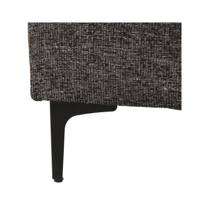 Canapé 3 places + pouf Umar gris foncé