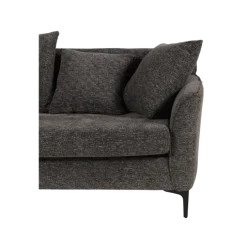Canapé 3 places + pouf Umar gris foncé