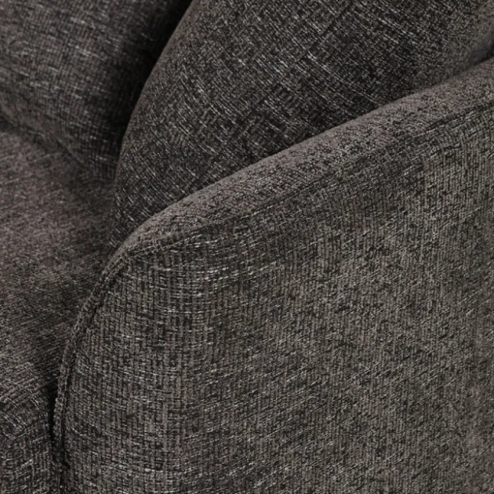 Canapé 3 places + pouf Umar gris foncé