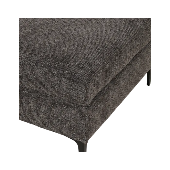 Canapé 3 places + pouf Umar gris foncé