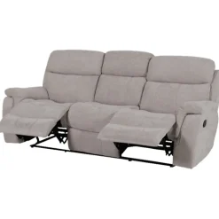 Canapé 3 places 2 relax manuels Orion taupe