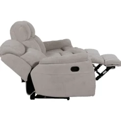 Canapé 3 places 2 relax manuels Orion taupe