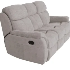 Canapé 3 places 2 relax manuels Orion taupe