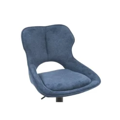Chaise de bar Mori tissu bleu