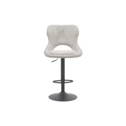 Chaise de bar Mori tissu gris clair