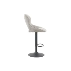 Chaise de bar Mori tissu gris clair