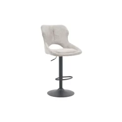 Chaise de bar Mori tissu gris clair