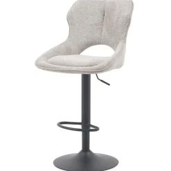 Chaise de bar Mori tissu gris clair