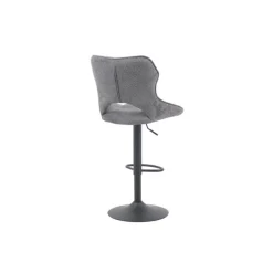 Chaise de bar Mori tissu gris foncé