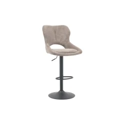 Chaise de bar Mori tissu Poivre