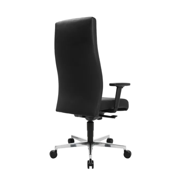 Chaise de bureau en cuir Noir Chief 300