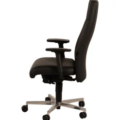 Chaise de bureau en cuir Noir Chief 300