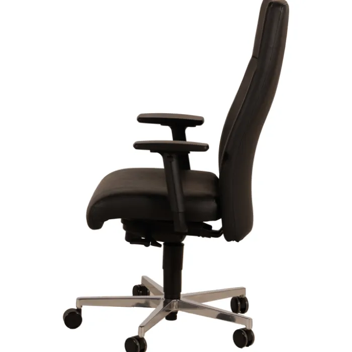 Chaise de bureau en cuir Noir Chief 300