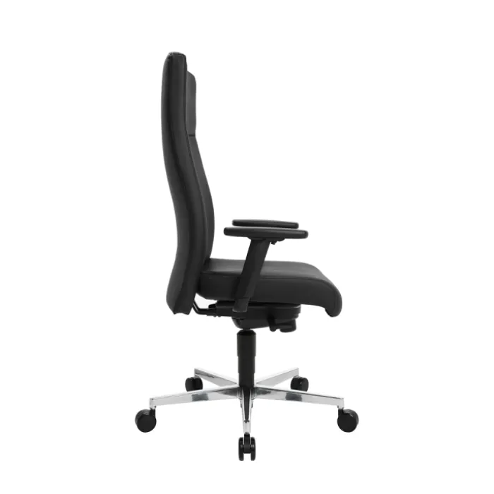 Chaise de bureau en cuir Noir Chief 300