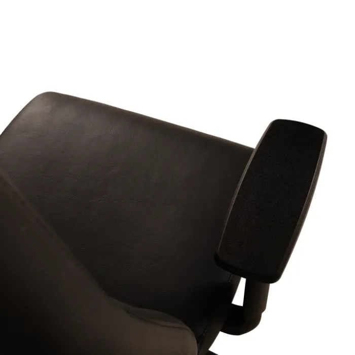 Chaise de bureau en cuir Noir Chief 300