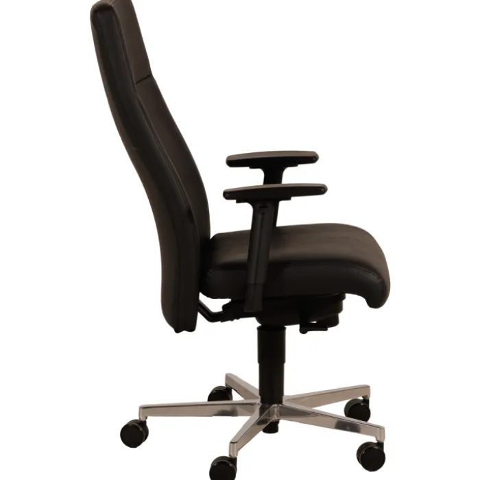 Chaise de bureau en cuir Noir Chief 300