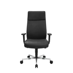 Chaise de bureau en cuir Noir Chief 300