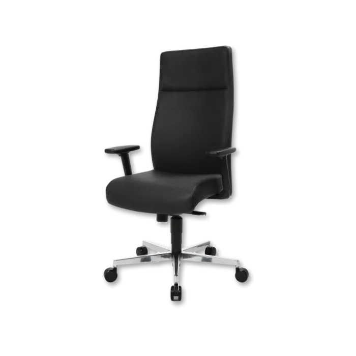 Chaise de bureau en cuir Noir Chief 300