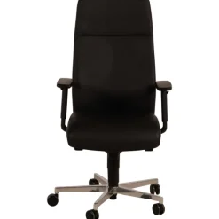 Chaise de bureau en cuir Noir Chief 300