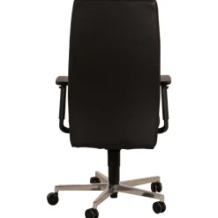Chaise de bureau en cuir Noir Chief 300