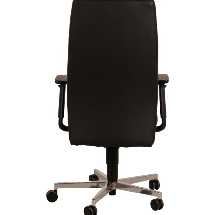 Chaise de bureau en cuir Noir Chief 300