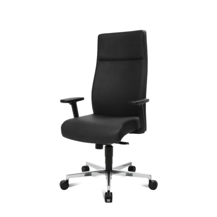 Chaise de bureau en cuir Noir Chief 300
