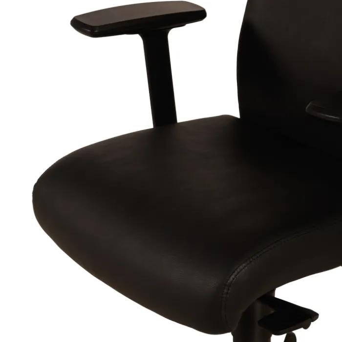 Chaise de bureau en cuir Noir Chief 300