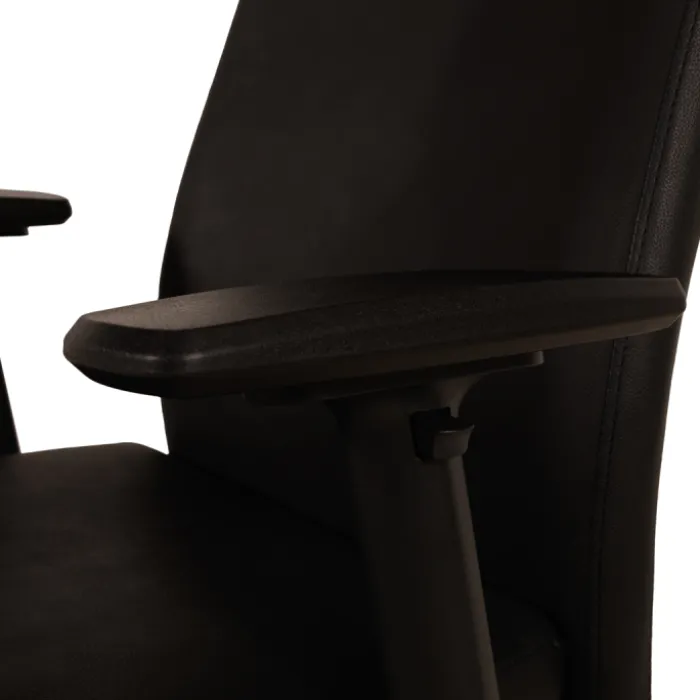 Chaise de bureau en cuir Noir Chief 300