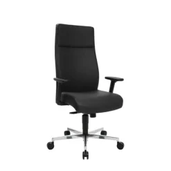 Chaise de bureau en cuir Noir Chief 300